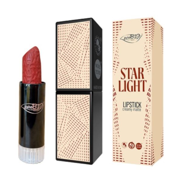 PUROBIO COSMETICS STARLIGHT LIPSTICK CREAMY MATTE 01 JOYFUL RED