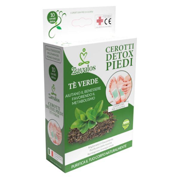 CEROTTI DETOX PIEDI TE' VERDE 10 PEZZI