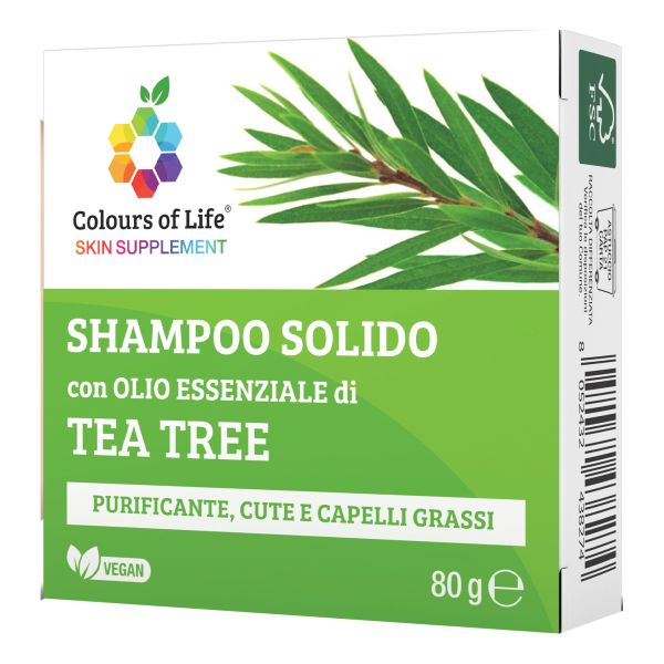 COLOURS OF LIFE TEA TREE SHAMPOO SOLIDO 80 G