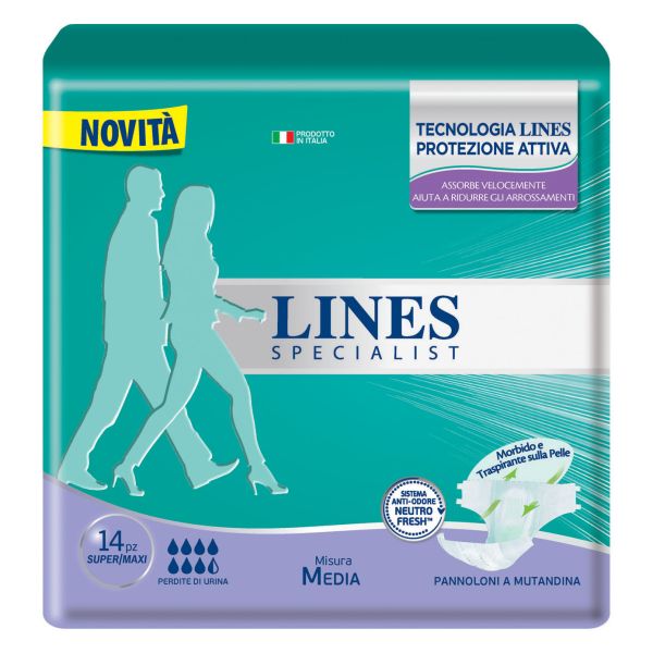 LINES SPECIALIST PANNOLONE MUTANDINA MEDIA 14 PEZZI