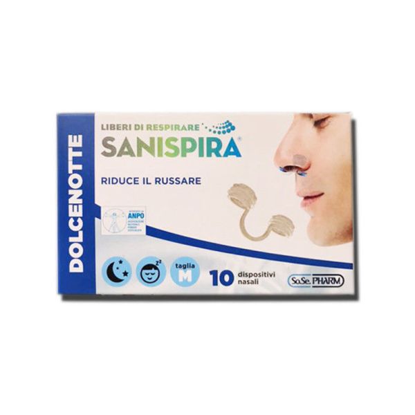 SANISPIRA DOLCE NOTTE FILTRI NASALI 10 PZ TAGLIA M