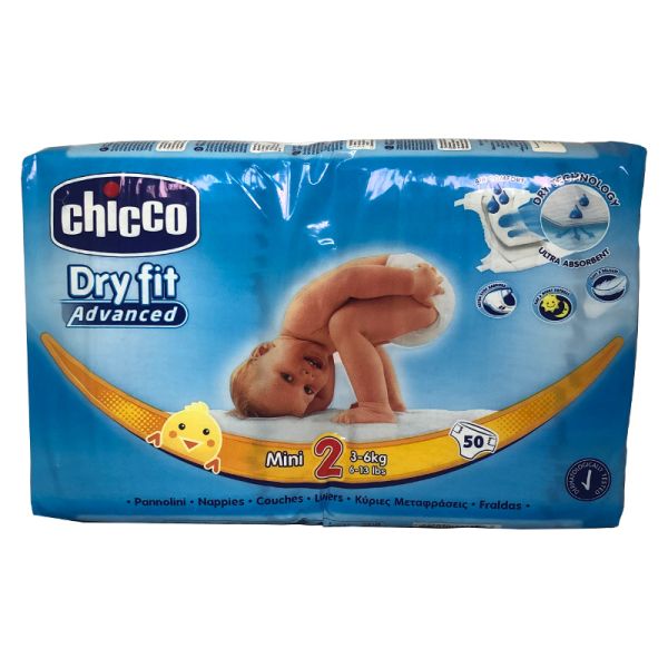 CHICCO PANNOLINO DRY FIT MINI 3-6 KG 50 PEZZI