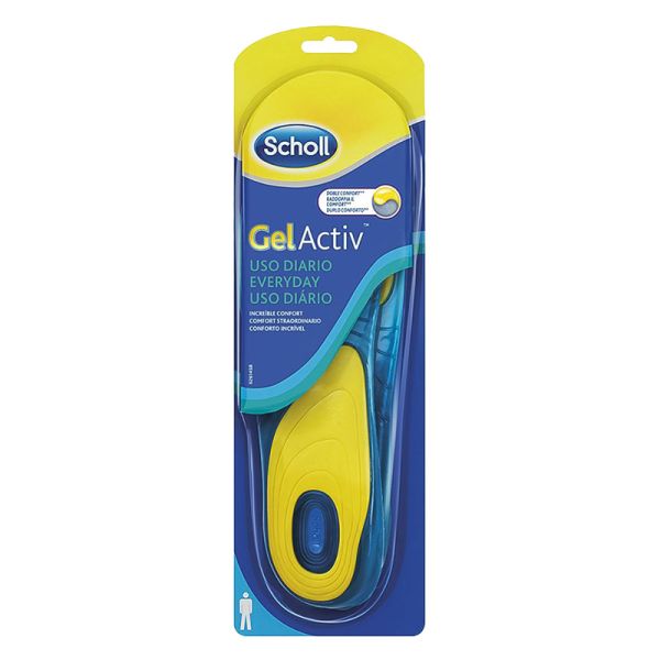 SCHOLL GEL ACTIV EVERYDAY SOLETTA UOMO IN GEL