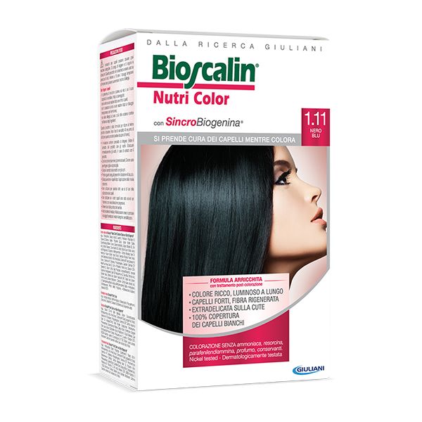 BIOSCALIN NUTRI COLOR 1,11 NERO BLU 124 ML