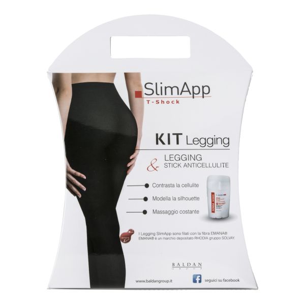 KIT T SHOCK SLIMAPP LEGGING PUSH UP TAGLIA S 38/40 + STICK ANTICELLULITE