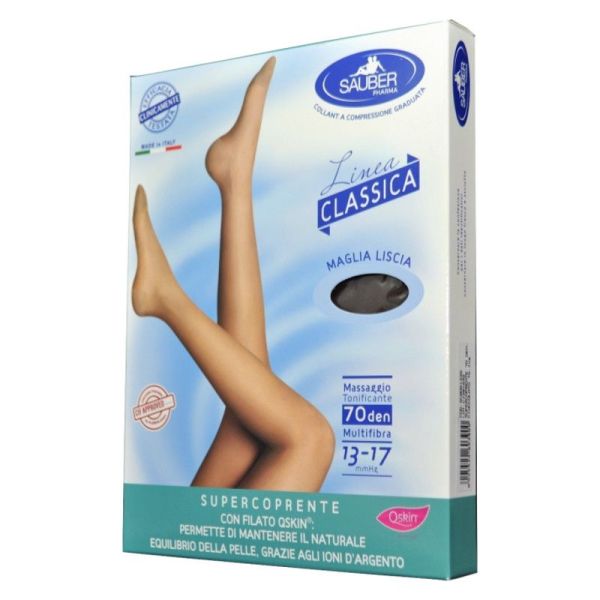 SAUBER COLLANT 70 DENARI MAGLIA LISCIA NERO 2 LINEA CLASSICA