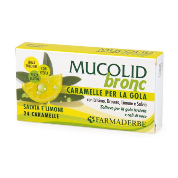 MUCOLID BRONC SALVIA&LIMONE 24 CARAMELLE PER GOLA