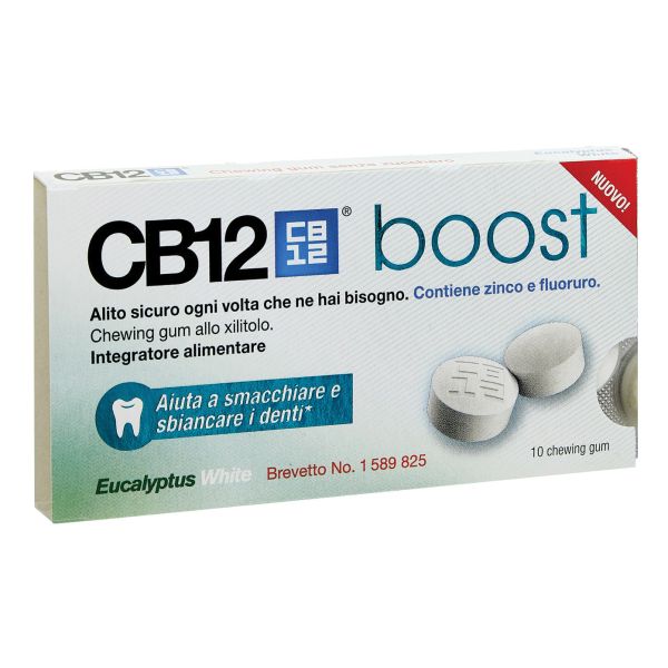 CB12 BOOST EUCAL WHITE 10 CHEWING GUM