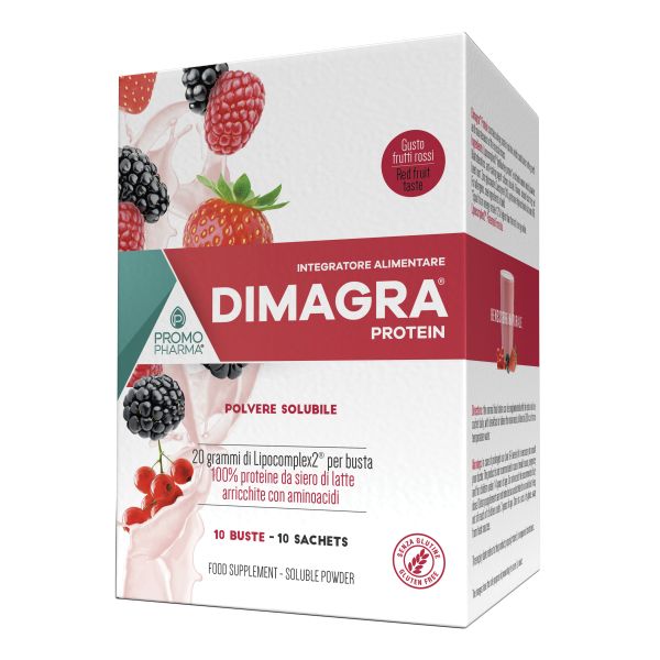 DIMAGRA PROTEIN RED FRUIT 10 BUSTE