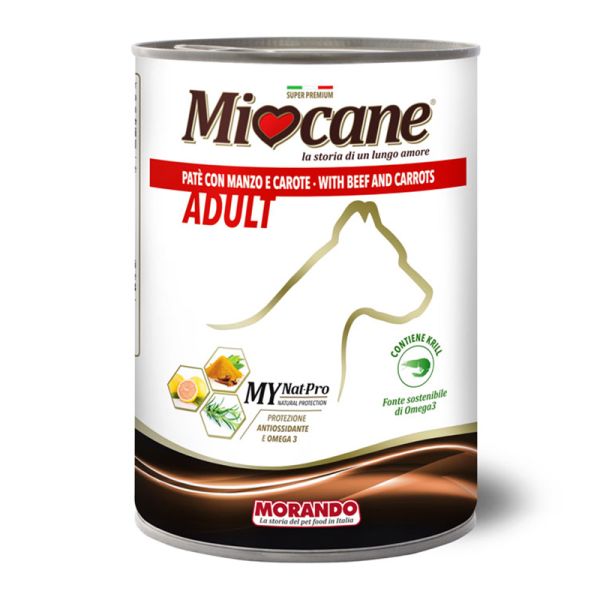 MORANDO MIOCANE PATE' ADULT MANZO E CAROTE 400 G