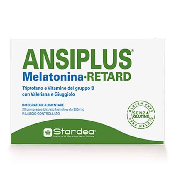 ANSIPLUS MELATONINA RETARD 20 COMPRESSE BISTRATO 955MG