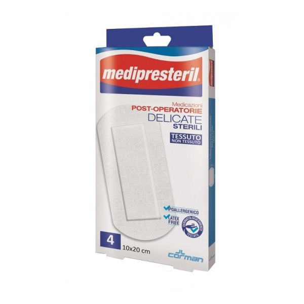 MEDICAZIONE POST OPERATORIA MEDIPRESTERIL DELICATA TNT 10X20CM 4 PEZZI