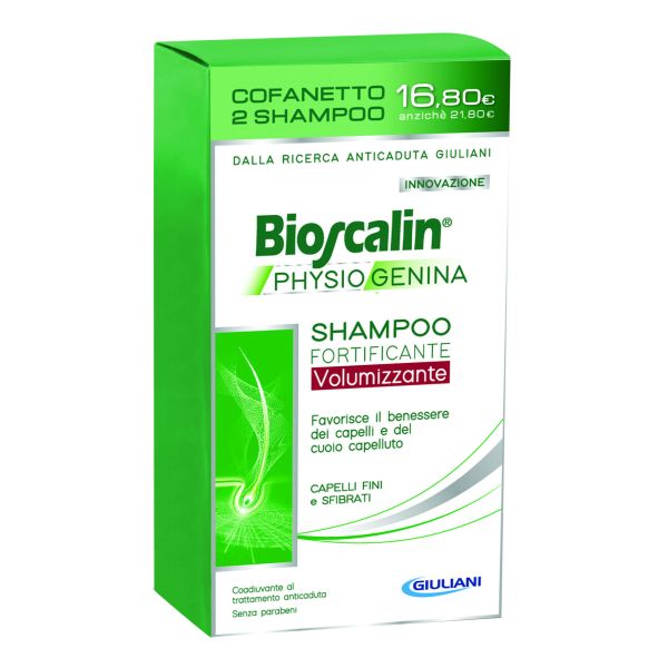 BIOSCALIN PHYSIOGENINA SHAMPOO FORTIFICANTE CONFEZIONE DOPPIA 200+200ML