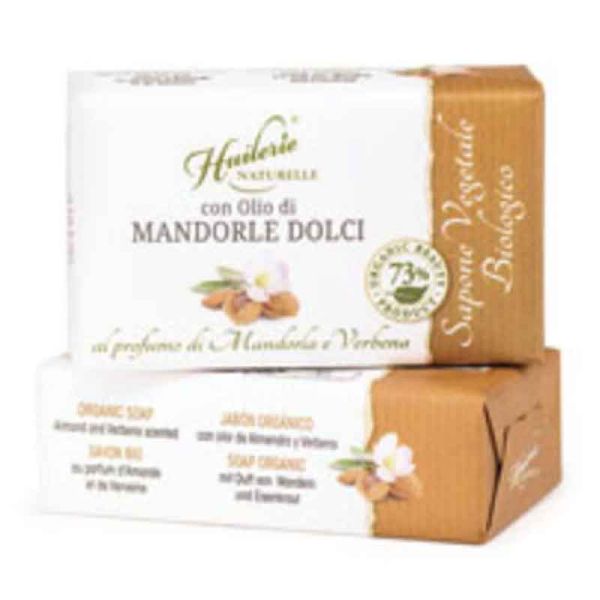 HUILERIE SAPONE BIOLOGICO OLIO DI MANDORLE E VERBENA  100G