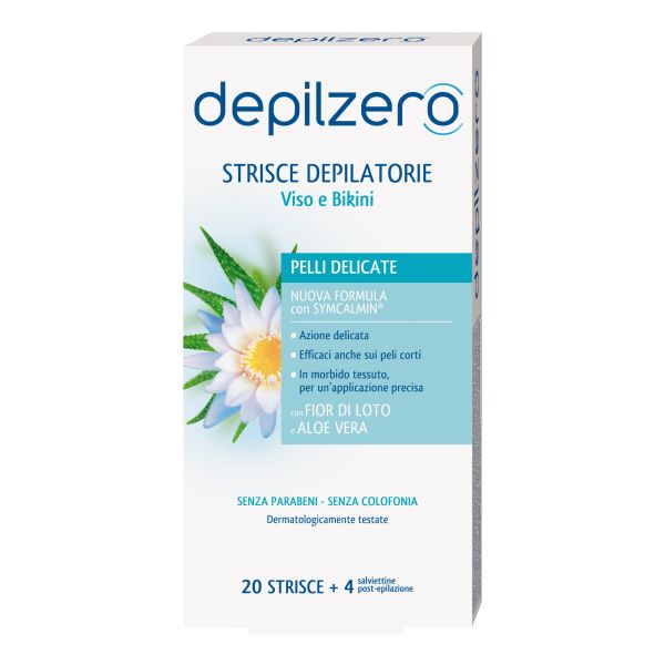 DEPILZERO STRISCE VISO E BIKINI 20 PEZZI