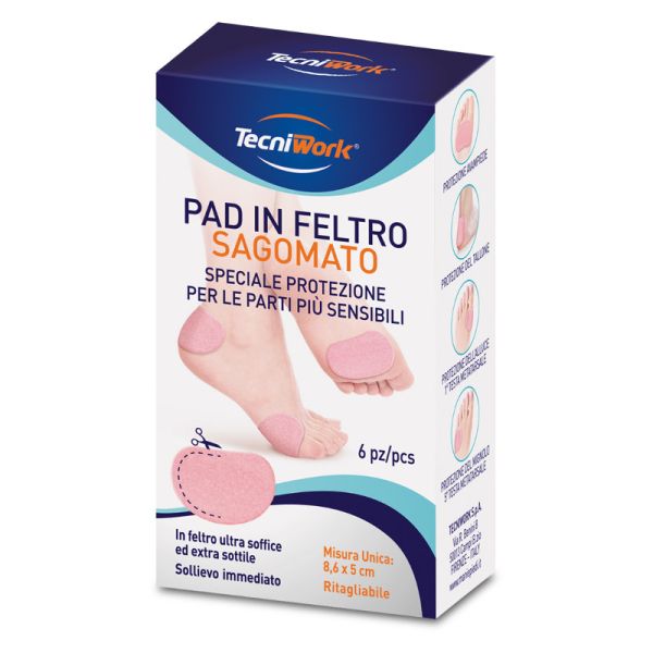 PAD IN FELTRO SAGOMATO 8,6X5CM 6 PZ