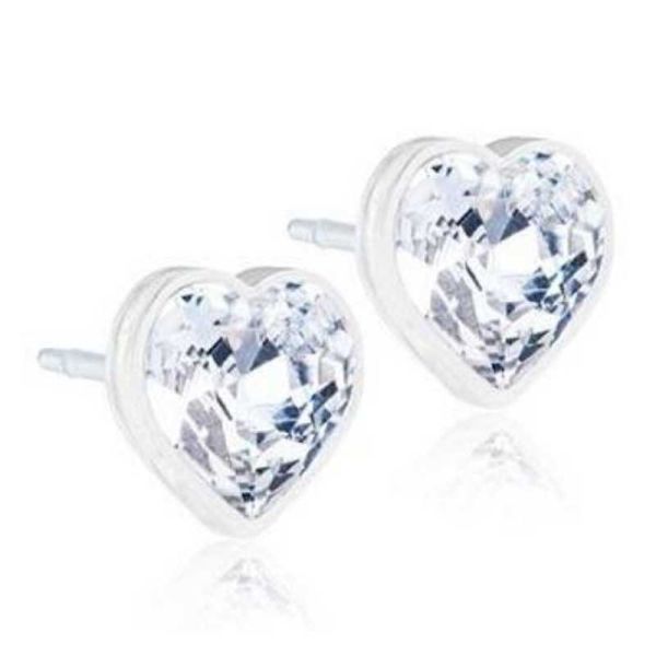 ORECCHINO POST FORATURA SWAROVSKI CRYSTAL HEART ARTICOLO BJT964