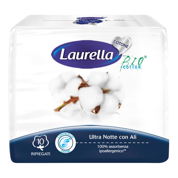 LAURELLA COTONE ASSORBENTI ULTRA NOTTE 10 PEZZI