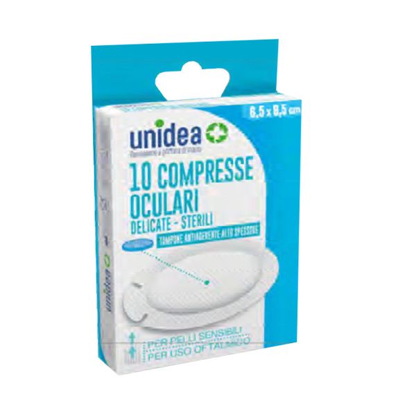 UNIDEA COMPRESSE OCULARI 9.5x6.5 10 PZ