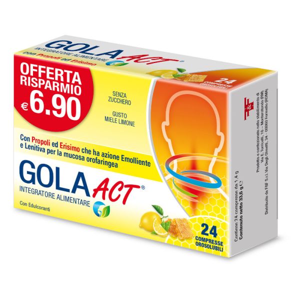 GOLA ACT MIELE LIMONE 24 COMPRESSE SOLUB