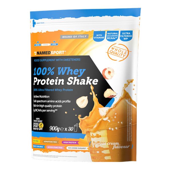 100% WHEY PROTEIN SHAKE HAZELNUT CREAM 900 G