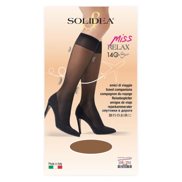 SOLIDEA GAMBALETTO MISS RELAX 140 SHEER CAMEL 1-S 1 PAIO