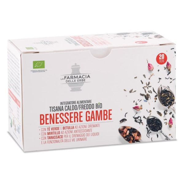 FARMACIA DELLE ERBE TISANA FUNZIONALE BIO BENESSERE GAMBE 20 FILTRI