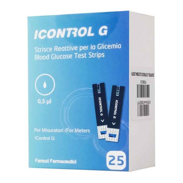 ICONTROL STRISCE CONTROLLO GLICEMIA 25 PEZZI