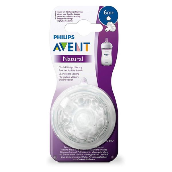 AVENT 2 TETTARELLE NATURAL PER LIQUIDI DENSI FESSURA A Y