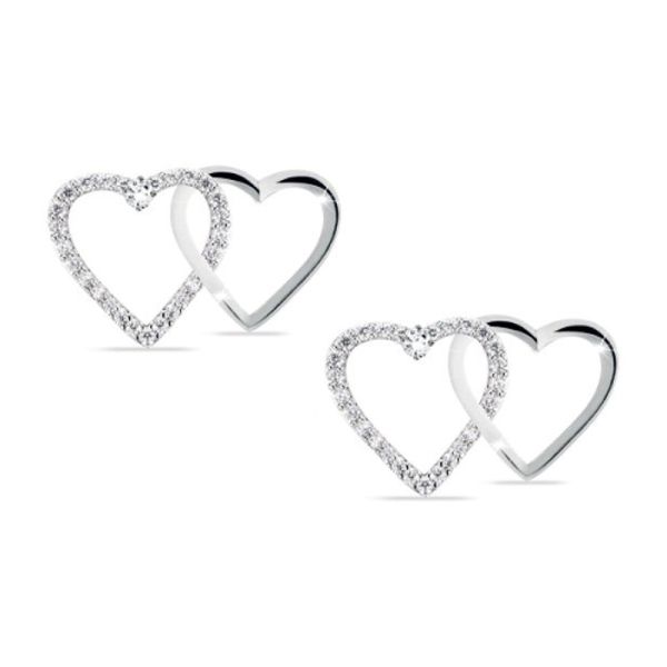 MJ POST 204 ORECCHINO COPPIA DI CUORI