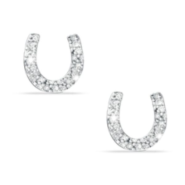 MJ POST 209 ORECCHINO FERRO DI CAVALLO CON BRILLANTI