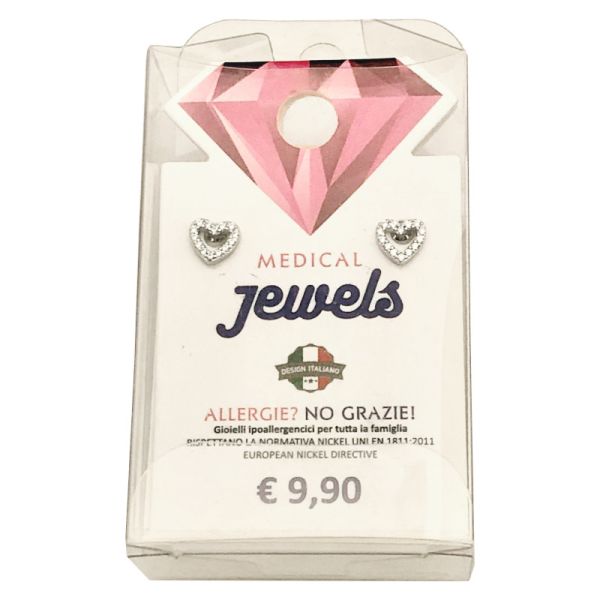 MJ POST 219 ORECCHINO CUORE CON BRILLANTI