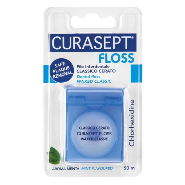 CURASEPT CLASSICO FLOSS CERATO CLOREXIDINA 50 M