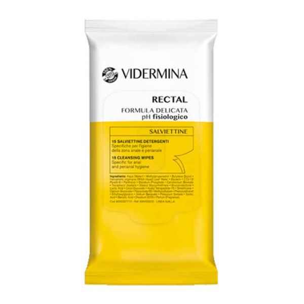 VIDERMINA RECTAL SALVIETTE 15 PEZZI