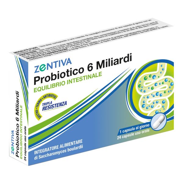 ZENTIVA PROBIOTICO 6 MILIARDI 24 CAPSULE VEGETALI