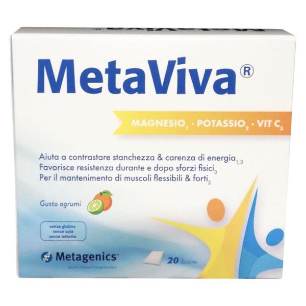 METAVIVA MAGNESIO POTASSIO VITAMINA C 20 BUSTINE