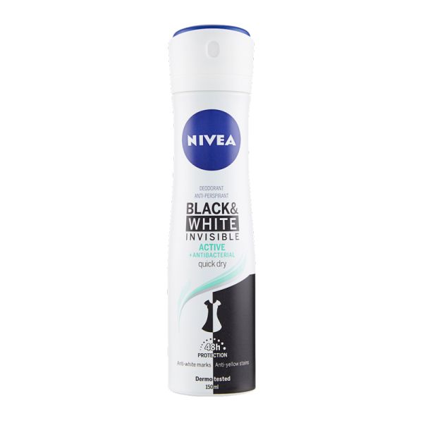 NIVEA BLACK & WHITE INVISIBLE ACTIVE SPRAY 150 ML