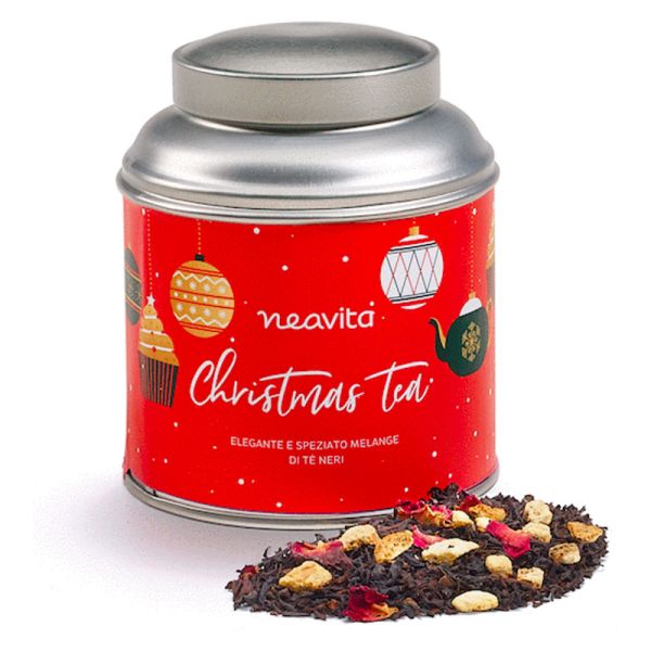 SILVER TIN ROSSO MELANGE CHRISTMAS TEA 110 G