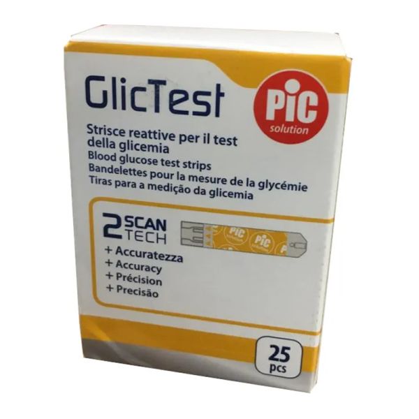 PIC STRISCE GLICTEST 25PZ