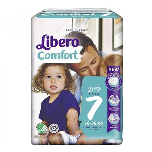 LIBERO COMFORT 7 PANNOLINO PER BAMBINO 16-26 KG 21 PEZZI
