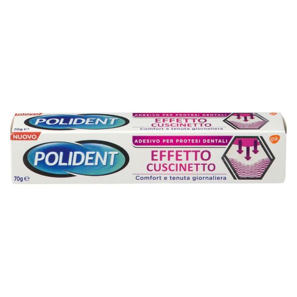 POLIDENT FISSATIVO EFFETTO CUSCINETTO ADESIVO PER PROTESI DENTALI 70 G