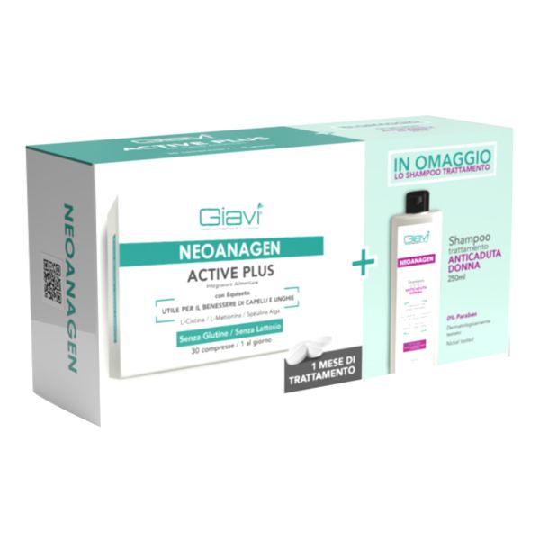 GIAVI' NEOANAGEN ACTIVE 30 COMPRESSE + SHAMPOO DONNA 250ML
