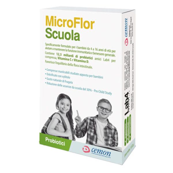 MICROFLOR SCUOLA 30 CAPSULE MASTICABILI