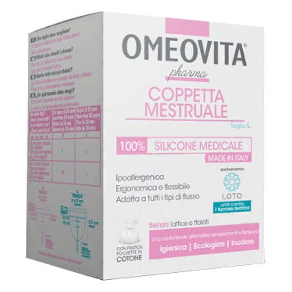 OMEOVITA PHARMA COPPETTA MESTRUALE TAGLIA L + SACCHETTO COTONE