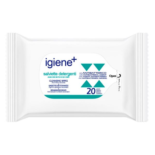 IGIENE+ SALVIETTE IGIENIZZANTI MANI 20 PEZZI