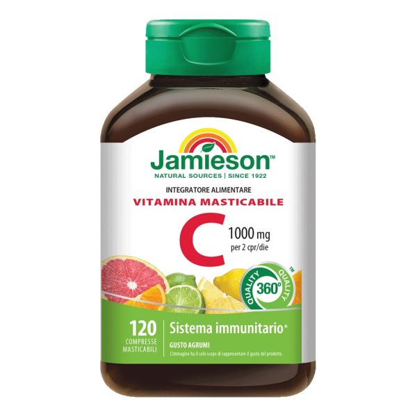JAMIESON VITAMINA C 1000 MASTICABILE AGRUMI 120 COMPRESSE