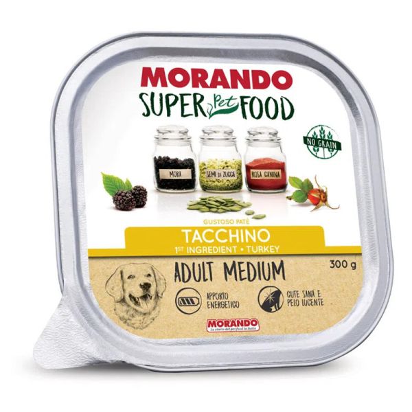 MORANDO MS CANE ADULT MEDIUM PATE' TACCHINO 300 G