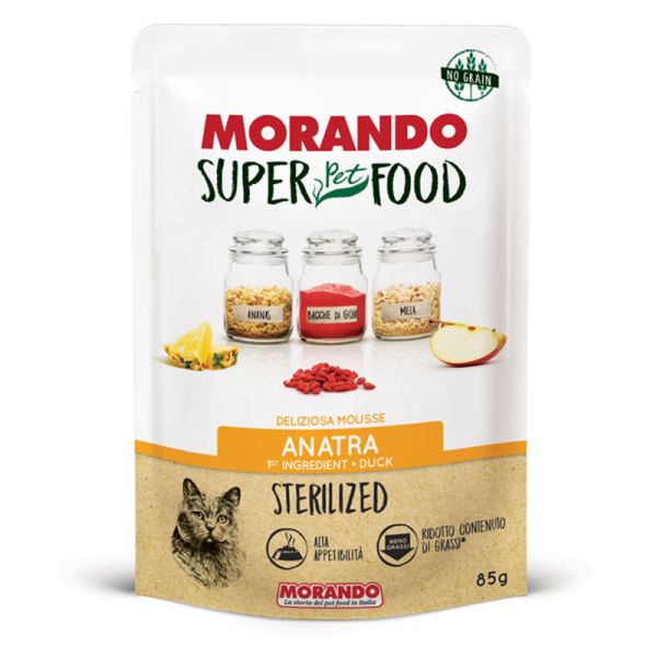 MORANDO MS GATTO STERILIZED MOUSSE ANATRA 85 G