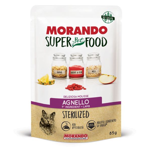 MORANDO MS GATTO STERILIZED MOUSSE AGNELLO 85 G