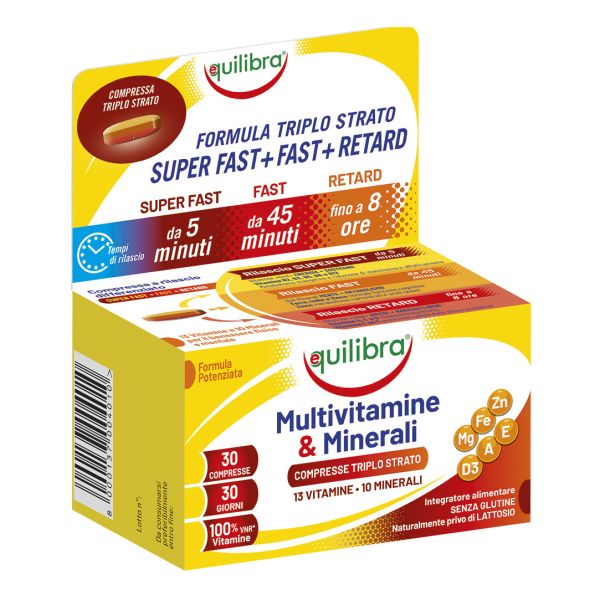 MULTIVITAMINE E MINERALI 30 COMPRESSE TRIPLO STRATO EQUILIBRA
